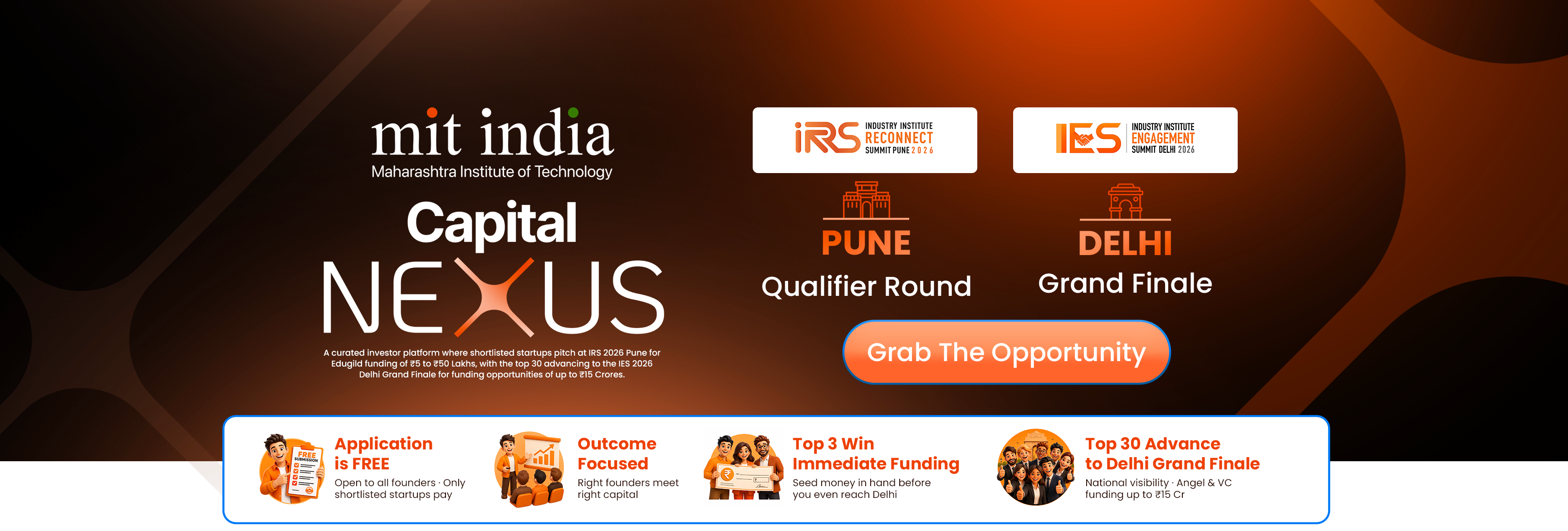 Capital Nexus 2026 — MIT India, IRS 2026 Pune Qualifier Round to IES 2026 Delhi Grand Finale
