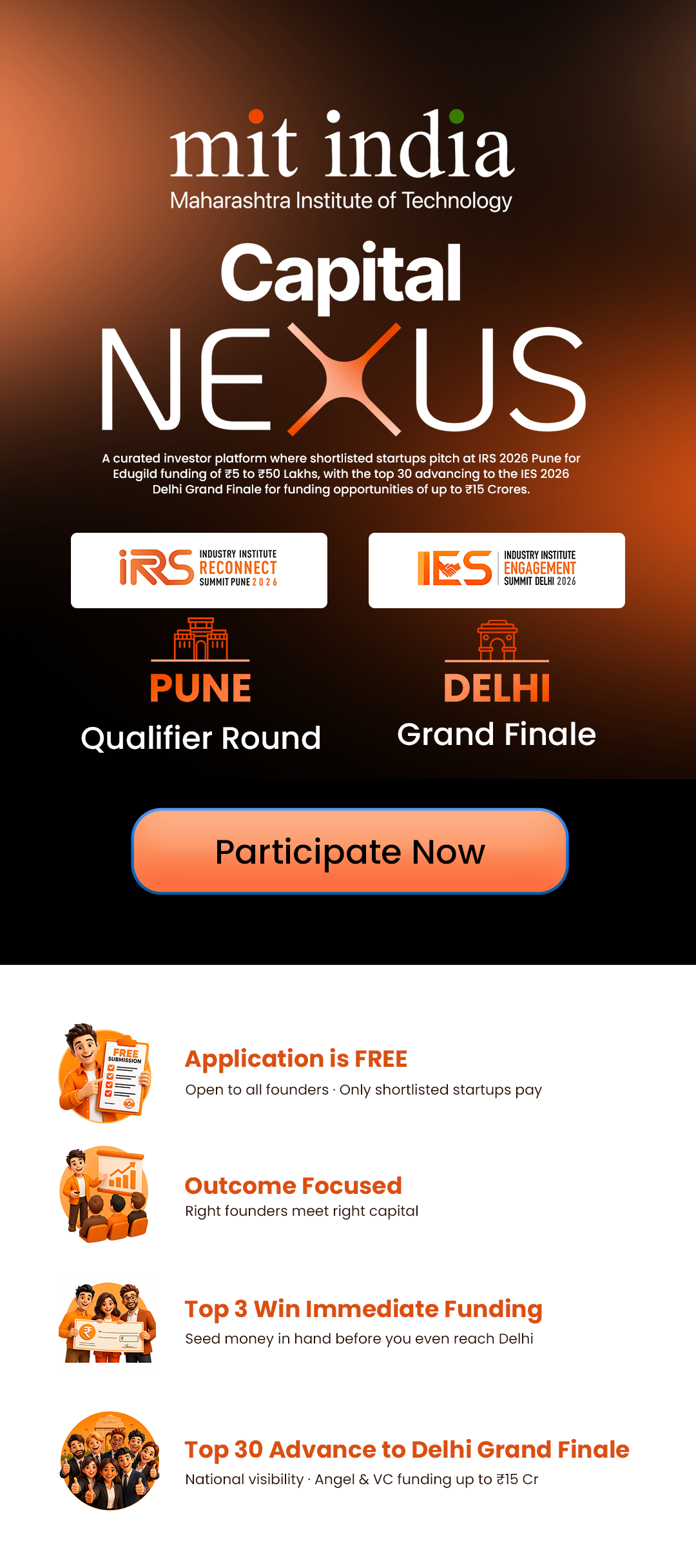 Capital Nexus 2026 — MIT India, IRS 2026 Pune Qualifier Round to IES 2026 Delhi Grand Finale